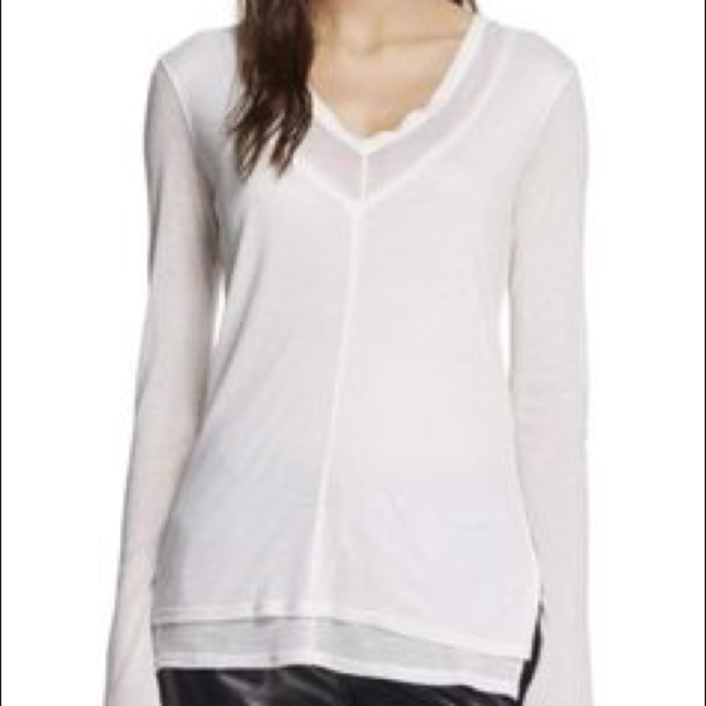 White cotton long sleeve rag and bone shirt!